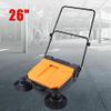 26'' Outdoor Hand Push Sweeper Manual 360 Spinning Sweeping Sweeper Pavement Street Walk-Behind Sweeping Cleaning Outdoor Folding Sweep Tool view 2