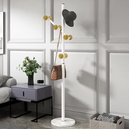 Coat Rack Coat Rack Organizer Rack Coat Rack Household Stainless Steel Metal Hanger Modern Single Pole Vertical Coat Stand Nine Hooks Can Put Coats Hats Wallets Hat And Umbrella Rack ( Color : B )