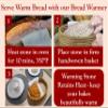 Bread Warmer Basket with Stone - Bread Baskets for Serving Rolls Warming Tortilla, Gift for Bakers Sourdough, Hostess Gifts New Home, Mom Dad Birthday view 2