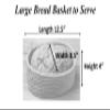 Bread Warmer Basket with Stone - Bread Baskets for Serving Rolls Warming Tortilla, Gift for Bakers Sourdough, Hostess Gifts New Home, Mom Dad Birthday view 3