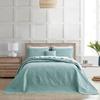 HZ & HY Oversized King Bedspread 138x122 Extra Wide, Ultrasonic Coverlet Bedding Set, Lightweight Thin Comforter, Reversible, 5 Piece, 100% Microfiber, California/Alaskan King, Seaglass view 1