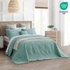 HZ & HY Oversized King Bedspread 138x122 Extra Wide, Ultrasonic Coverlet Bedding Set, Lightweight Thin Comforter, Reversible, 5 Piece, 100% Microfiber, California/Alaskan King, Seaglass view 2