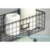 Metal Paper Towel Holder Wall Mount. Towel Bar with Basket Storage Organizer for Kitchen Bathroom, Gray, 14" W x 5.7" D view 2
