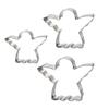 3pcs Cookie Cutters Set Unique Angel Metal Shape Sandwich Cutter Stainless Steel Biscuit Cutter for Kids, Sandwich Maker Cookie Molds Fruit Cutter for Baking view 3