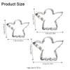 3pcs Cookie Cutters Set Unique Angel Metal Shape Sandwich Cutter Stainless Steel Biscuit Cutter for Kids, Sandwich Maker Cookie Molds Fruit Cutter for Baking view 4