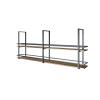 Pipi Zhu Hanging Wine Glass Holder - Ceiling Wine Rack, Wall Mounted Plant Rack/Glass Rack, Floating Shelves with Guardrails, LOFT/Home/Kitchen Display Stand, Inverted Decorative Rack view 2