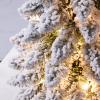 DCQRY Prelit Mini Christmas Tree, 18Inch Tabletop Flocked Christmas Tree with Lights and Wood Base Xmas Pine Tree for Holiday Home Office Christmas Decoration view 4