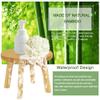 Bamboo Wooden Step Stool - Portable Stool - Foot Stool Bed Steps for High Beds for Adults Holds Up to 350lbs Sturdy Kids Step Stools for Kitchen Bathroom Bedroom Toilet (Large Round) view 2