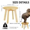 Bamboo Wooden Step Stool - Portable Stool - Foot Stool Bed Steps for High Beds for Adults Holds Up to 350lbs Sturdy Kids Step Stools for Kitchen Bathroom Bedroom Toilet (Large Round) view 4