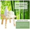 Bamboo Wood Step Stool - Foot Stool - Small Adults Kids Step Stools Anti-Slip Sturdy Durable Kitchen Bathroom Bedroom Steps for High Beds Holds Up to 350lbs (Medium Square) view 2