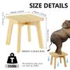 Bamboo Wood Step Stool - Foot Stool - Small Adults Kids Step Stools Anti-Slip Sturdy Durable Kitchen Bathroom Bedroom Steps for High Beds Holds Up to 350lbs (Medium Square) view 4