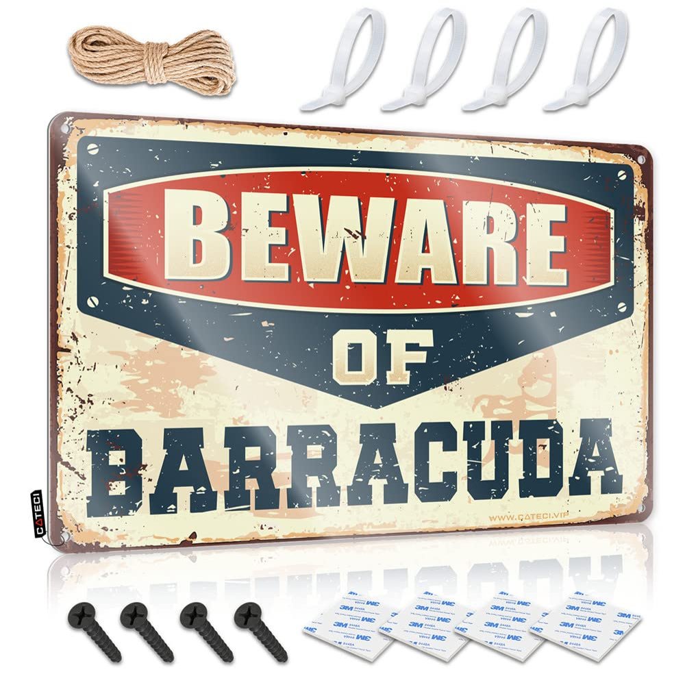 gaeruite Warning You are Now Entering Sign Beware of Barracuda Metal Sign Cool Room Accessories Dont Come in My Room Sign (Size : 30X40CM)