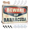 gaeruite Warning You are Now Entering Sign Beware of Barracuda Metal Sign Cool Room Accessories Dont Come in My Room Sign (Size : 30X40CM) view 1