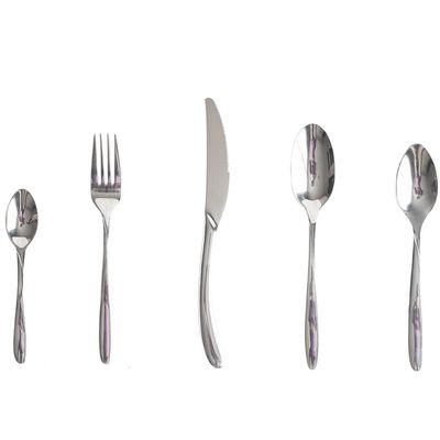 30 Piece Silverware Set for 6 Durable 18/10 Stainless Steel Flatware Sets Kitchen Cutlery Utensil Include Knife Fork Spoon Dessert Spoon Coffee Spoon