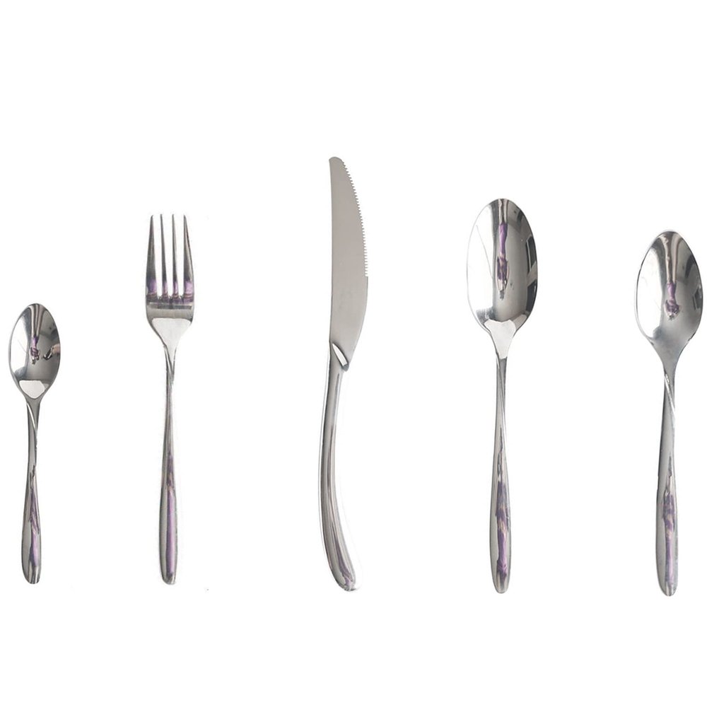 30 Piece Silverware Set for 6 Durable 18/10 Stainless Steel Flatware Sets Kitchen Cutlery Utensil Include Knife Fork Spoon Dessert Spoon Coffee Spoon