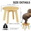 Step Stools for Kids Adults - Bamboo Wood Portable Small Foot Stools Sturdy Anti-Slip Step Stool for Inside Shower 350 Lbs Capacity for Kitchen Bathroom Bedroom Toilet (Medium Round) view 4