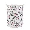 Large Foldable Laundry Basket Hamper Holder Portable Tall Collapsible Laundry Hamper Nusery Storage Basket Bin with Handles, Canvas & Waterproof lining for Household Items (Floral Pink) view 1