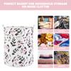 Large Foldable Laundry Basket Hamper Holder Portable Tall Collapsible Laundry Hamper Nusery Storage Basket Bin with Handles, Canvas & Waterproof lining for Household Items (Floral Pink) view 2