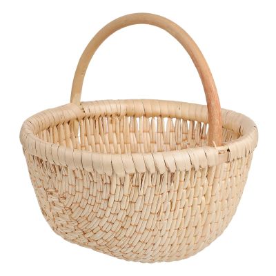 Zerodeko 1pc Decorative Woven Flower Basket Portable Storage Basket for Home Decor Beige Color for Flowers Living Room Bedroom Wedding and Parties
