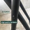 WEBUP Compact Folding Stool Round Kitchen Bar Stool Counter Height Stool Foldable Breakfast Bar Chairs Portable Round Stool Backless (Color : Black) view 4