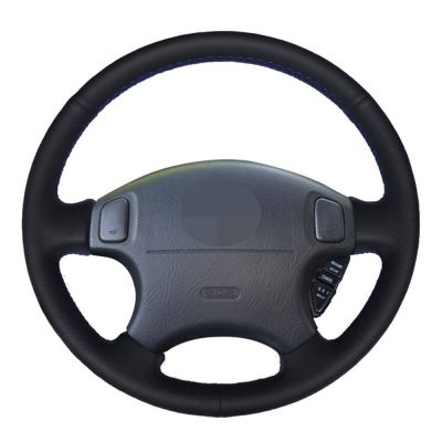 for H=o=n=d=a Accord 6 1998 2002 Odyssey 1998 2001 Acura CL 1998 2003 MDX Car Steering Wheel Cover Black Genuine Leather