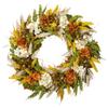Hydrangeas and Pip Berry Clusters Floral Artificial Fall Harvest Wreath - 28" view 1