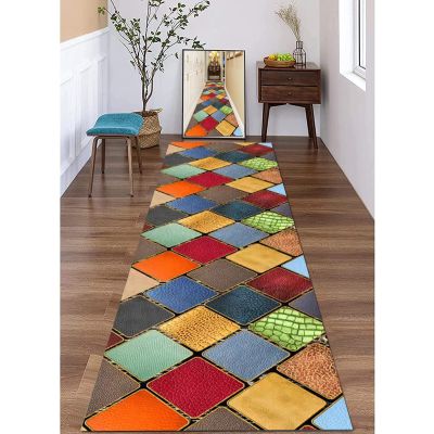 GRAPKS Modern Colorful Hallway Runner Rug100cm/1.5m/2m/2.5m/300cm/350cm/4m/5m/6m Long Carpet Runner for Corridor/Kitchen/Bedroom Floor Non-Slip Mat (Size : 2.6 ft x 11.5 ft)