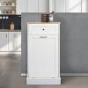 Betterhood Tilt Out Trash Cabinet 10 Gallon Wooden Free Standing Laundry Sorter Cabine,Recycling Cabine with Hideaway Drawer,Tilt Out Trash Cabinet Can Bin Kitchen view 1