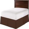 1 Piece Split Corners with Box Pleated Egyptian Cotton Bed Skirt 1000 Thread Count 18 Inch Drop Easy Fit Luxury Bedding Collection (Oversized Queen, Chocolate) view 1