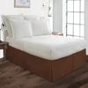 1 Piece Split Corners with Box Pleated Egyptian Cotton Bed Skirt 1000 Thread Count 18 Inch Drop Easy Fit Luxury Bedding Collection (Oversized Queen, Chocolate) view 2