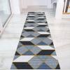 GRAPKS Geometric Patterns Runner Rug for Hallway Non SlipIndoor Outdoor Runners CaepetRubber Backing Doormat Runner 100/200/300/400/500/600cm Long (Size : 2.3 ft x 11.5 ft) view 2