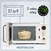 Nostalgia Retro Compact Countertop Microwave Oven - 0.7 Cu. Ft. - 700-Watts with LED Digital Display - Child Lock - Easy Clean Interior - Ivory view 2