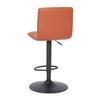 Flash Furniture Vincent Modern Cognac Vinyl Adjustable Bar Stool with Back, Swivel Stool with Black Pedestal Base and Footrest view 4