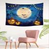 Halloween Tapestry Poster Wall Hanging Horror Movie Friday Tapestry, Halloween Pumpkin Pattern Tapestry, Halloween Wall Tapestry Horror Decor for Bedroom, Living Room (51.2x59.1 in) view 1