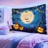Halloween Tapestry Poster Wall Hanging Horror Movie Friday Tapestry, Halloween Pumpkin Pattern Tapestry, Halloween Wall Tapestry Horror Decor for Bedroom, Living Room (51.2x59.1 in) view 2
