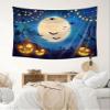 Halloween Tapestry Poster Wall Hanging Horror Movie Friday Tapestry, Halloween Pumpkin Pattern Tapestry, Halloween Wall Tapestry Horror Decor for Bedroom, Living Room (51.2x59.1 in) view 3