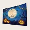 Halloween Tapestry Poster Wall Hanging Horror Movie Friday Tapestry, Halloween Pumpkin Pattern Tapestry, Halloween Wall Tapestry Horror Decor for Bedroom, Living Room (51.2x59.1 in) view 4