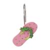 Avanti Linens - Shower Curtain Hooks, Holiday Bathroom Accessories, Set of 12 (Flamingo Jingle Collection) view 3