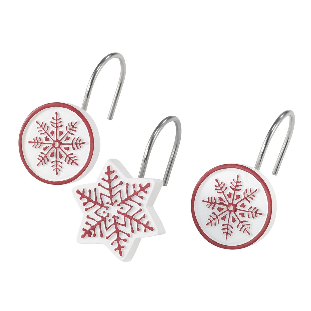 Avanti Linens - Shower Curtain Hooks, Holiday Bathroom Decor, Set of 12 (Sparkle Collection)