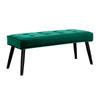 WestinTrends Velvet Wordford Tufted Bedroom Bench for Living Room & Entryway Furniture, Dark Green view 4