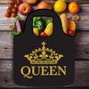 African American Expressions Queen Black and Gold Crown Reusable Foldable Nylon Grocery Bag (17W x 21.5H x 2D) with portable square pouch (4.75W x 5H) RB-06 view 2