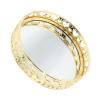 Elegant Gold Finish Iron Jewelry Cosmetics Storage Tray Mirror Home Decor Party Accessory view 1