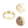 Elegant Gold Finish Iron Jewelry Cosmetics Storage Tray Mirror Home Decor Party Accessory view 4