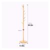 YQBUER Wall Mounted Coat Rack Coat Stand Modern Floor Standing Hat and Coat Stand Clothes Rack Entryway Purse Display Hall Tree Wooden Coat Rack for Foyer Garage Office Bedroom Closet 165cm for Th view 2