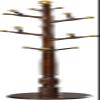 YQBUER Organizer Rack Coat Rack Household Floor-Standing Antique Coat Stand Bedroom Living Room Corridor Vertical Single Pole Hanger Hanging Bag Rack 9 Hooks Hat and Umbrella Rack view 1