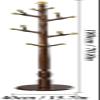 YQBUER Organizer Rack Coat Rack Household Floor-Standing Antique Coat Stand Bedroom Living Room Corridor Vertical Single Pole Hanger Hanging Bag Rack 9 Hooks Hat and Umbrella Rack view 2
