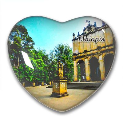 Ethiopia Addis Ababa Holy Trinity Cathedral Fridge Magnets Sticker Kitchen Refrigerator Decoration Magnet Gift Heart Shape