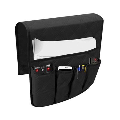 Bavokon Sofa Armchair Caddy Remote Control Holder for Couch Recliner,Bedside Storage Organizer 5 Pockets for Bed,Bedside Organizer Insert Mattress Couch Sofa Armrest Bag for Remote Control,Phone,