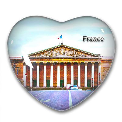 France Paris Pantheon Fridge Magnets Sticker Kitchen Refrigerator Decoration Magnet Gift Heart Shape