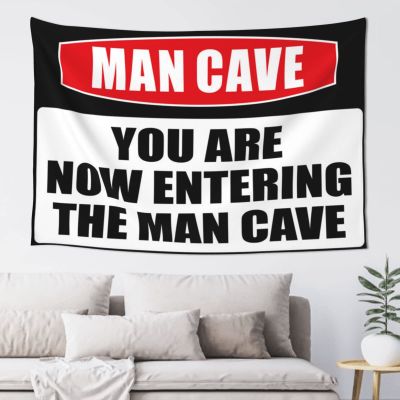 Bar for Man Cave Caution! You are Now Entering The Man Cave Tapestry Space Decor Astethic Stuff for Room (Size : 75X100CM)